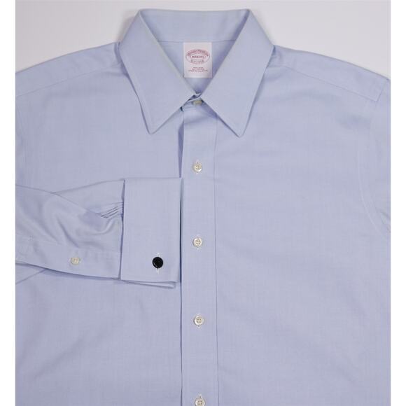 Brooks Brothers Custom Solid Light Blue FC Non-Iron Dress Shirt (39) 15.5-32 - Picture 1 of 6